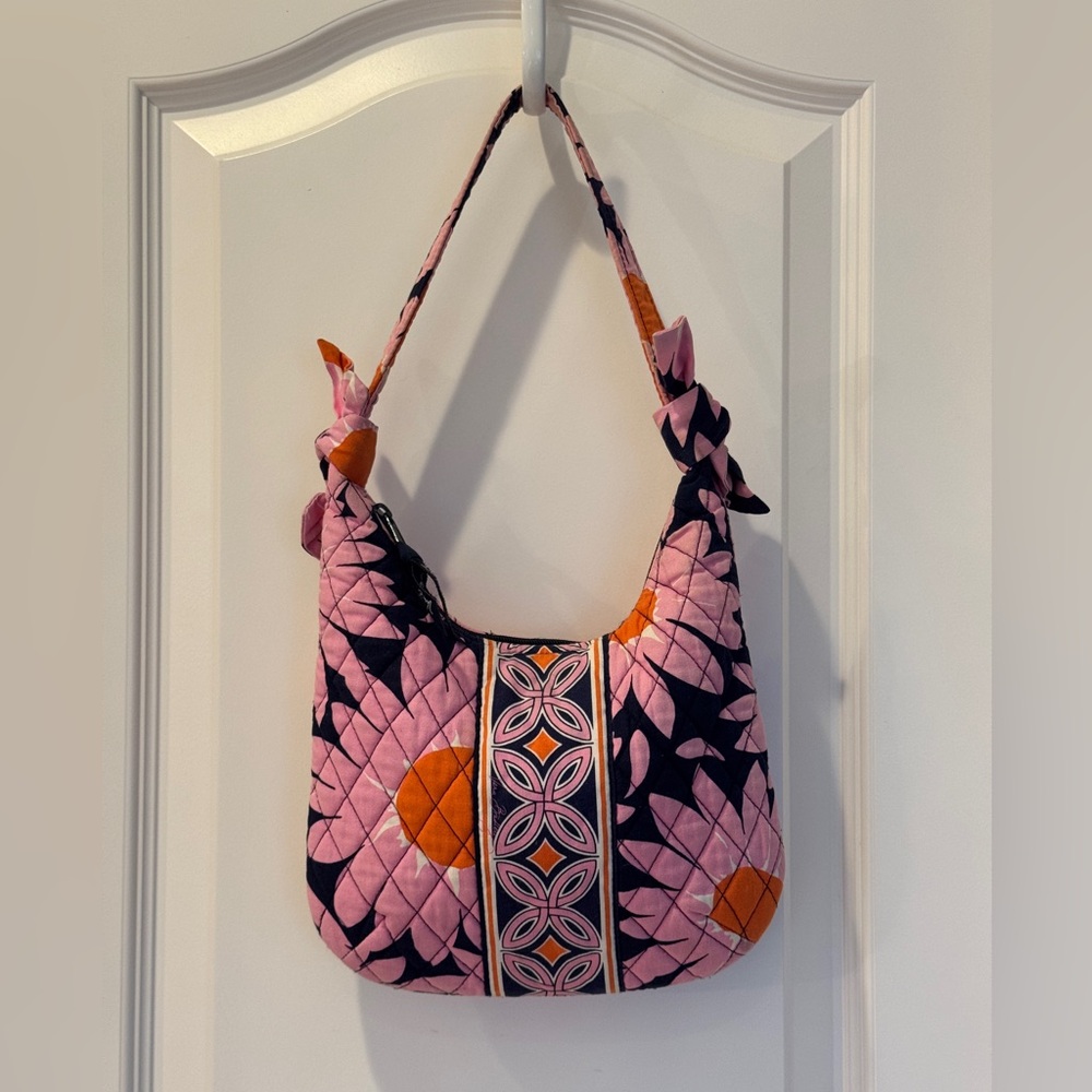 Vera Bradley Pink and Orange Floral Hobo Bag